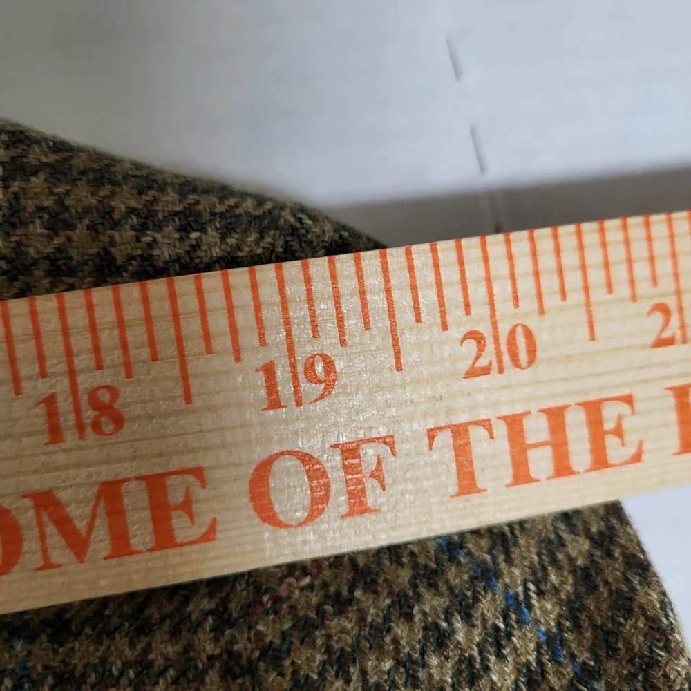Brooks Brothers 42R Green Tan Houndstooth Wool‎ Sport Coat Menswear Blazer USA